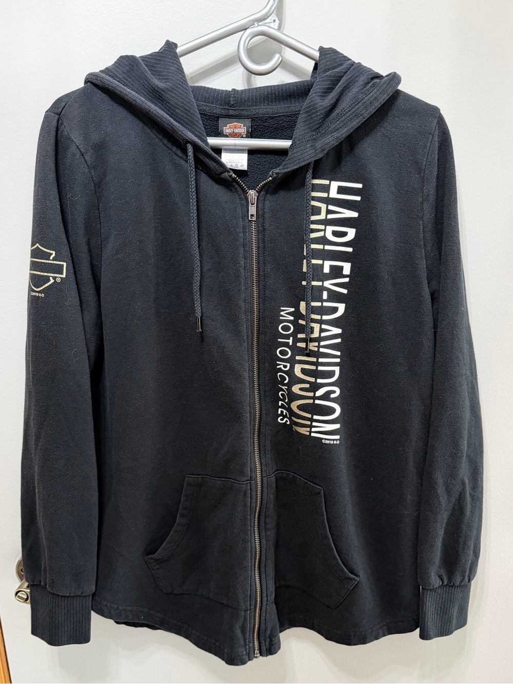 VTG Harley-Davidson Full Zip Hoodie XL - Black - Legendary Ride logo